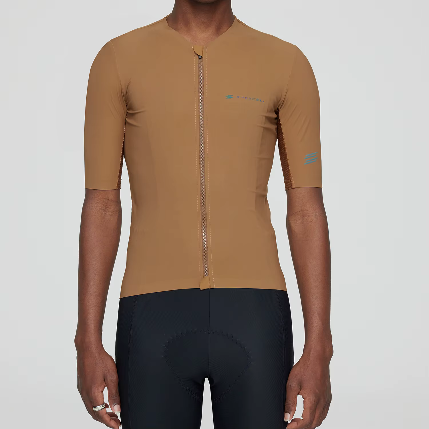 SPEXCEL – maillot de cyclisme à manches courtes, en tissu technique Coldback UPF 50 + Pro Aero Fit,