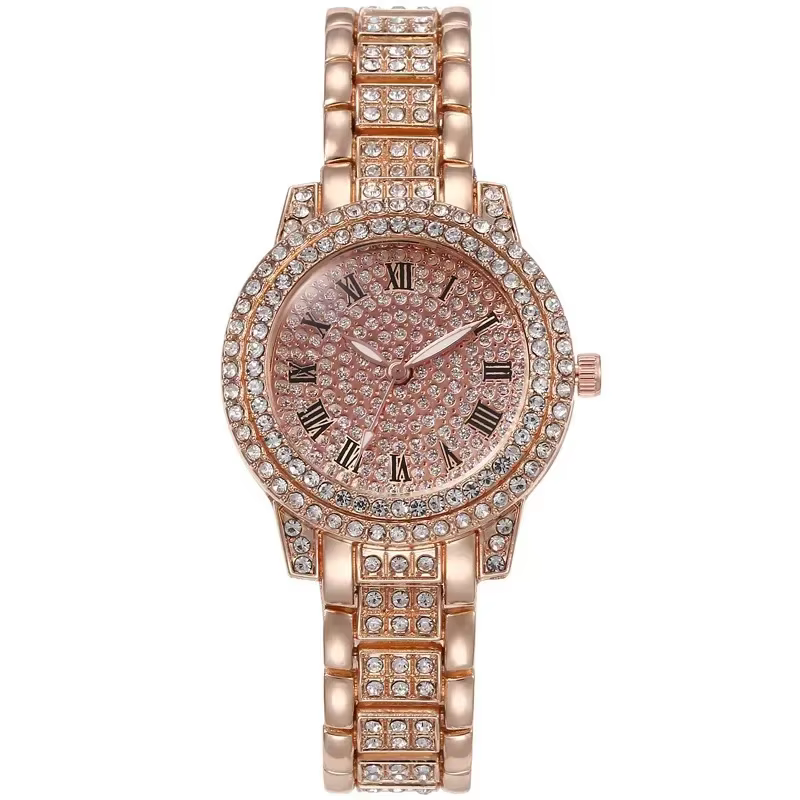 Femmes mode brillant strass montre marque Quartz Bracelet montres Zircon cristal élégant montre-Brac