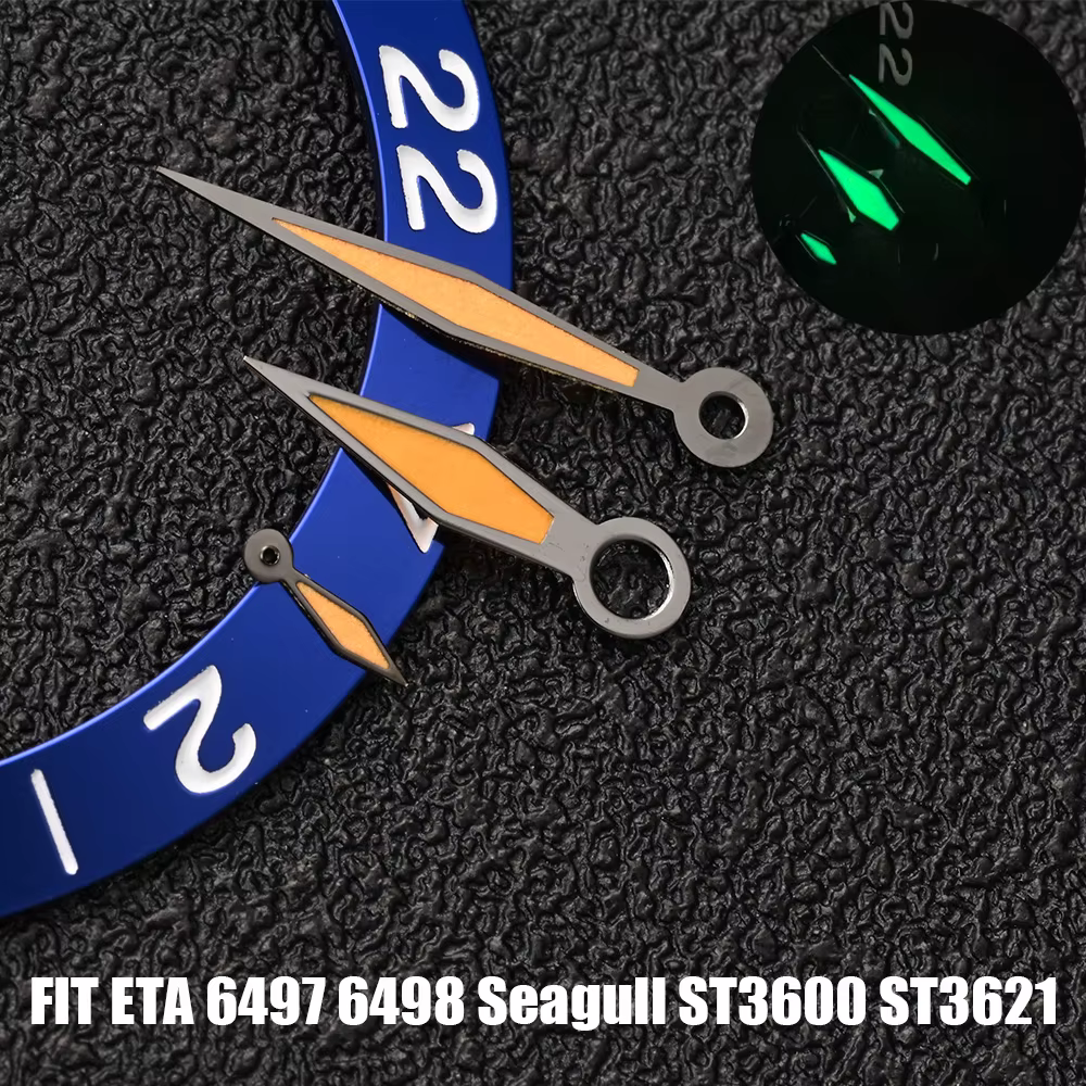 Aiguilles de montre lumineuses, accessoires de montre pour ETA 6497 6498 Seagull ST3600 ST3621, mouv