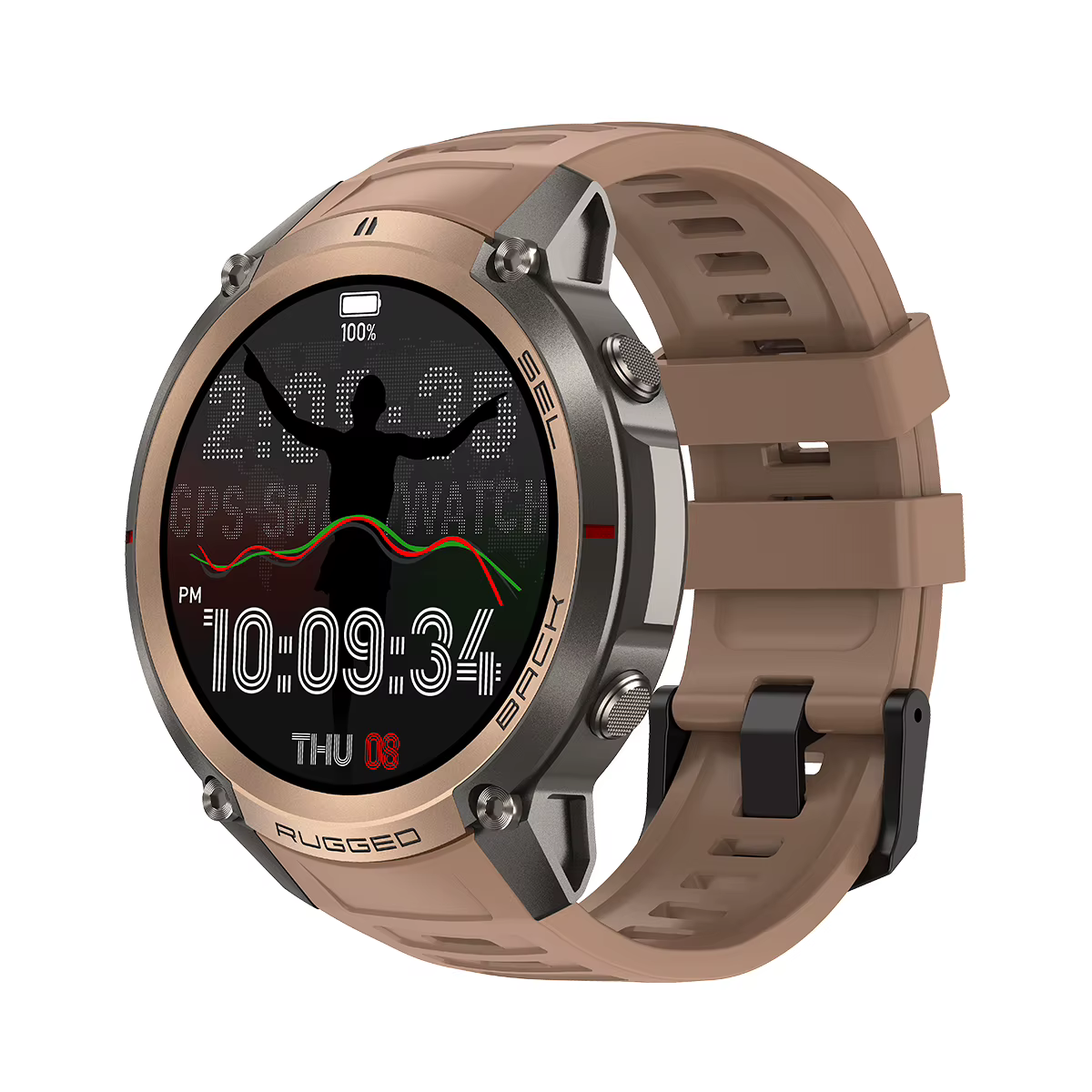 Nouvelle montre connectée GPS VWAR T-Rex 4 2026 avec cartes hors ligne, montre intelligente de sport