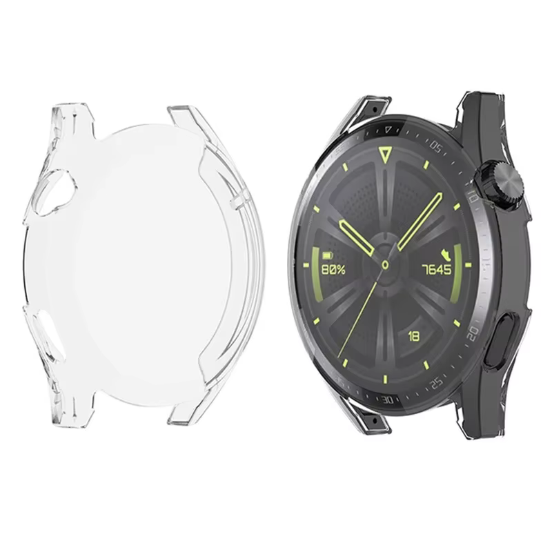Coque en silicone pour Huawei Watch GT3, 42mm 46mm, couverture complète, protecteur d'écran, étuis s