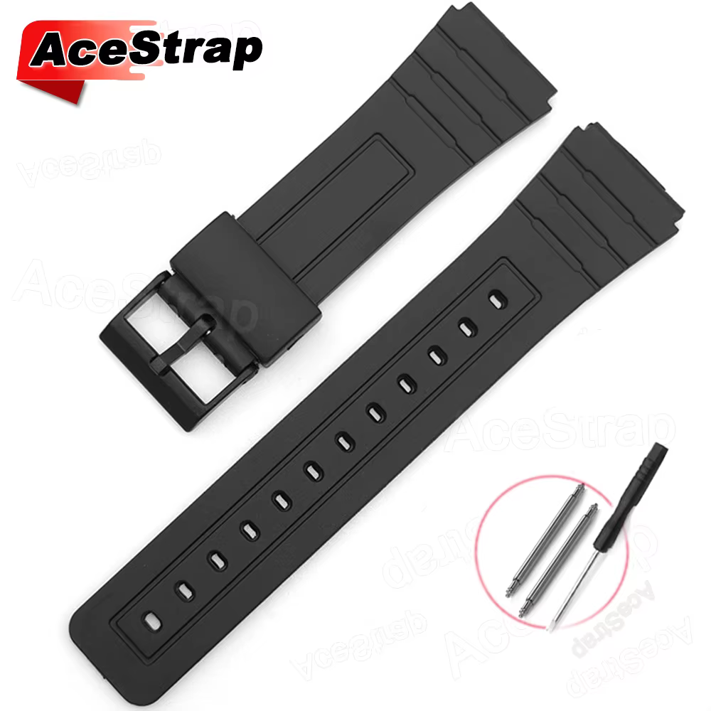 Bracelet de montre en caoutchouc noir 12mm 14mm 16mm 18mm 20mm 22mm, Bracelet universel de sport en 