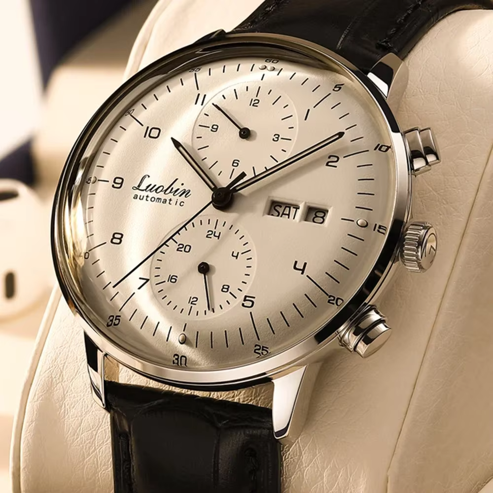 Montres mécaniques pour hommes, montre-bracelet automatique d'affaires, en acier inoxydable, lumineu