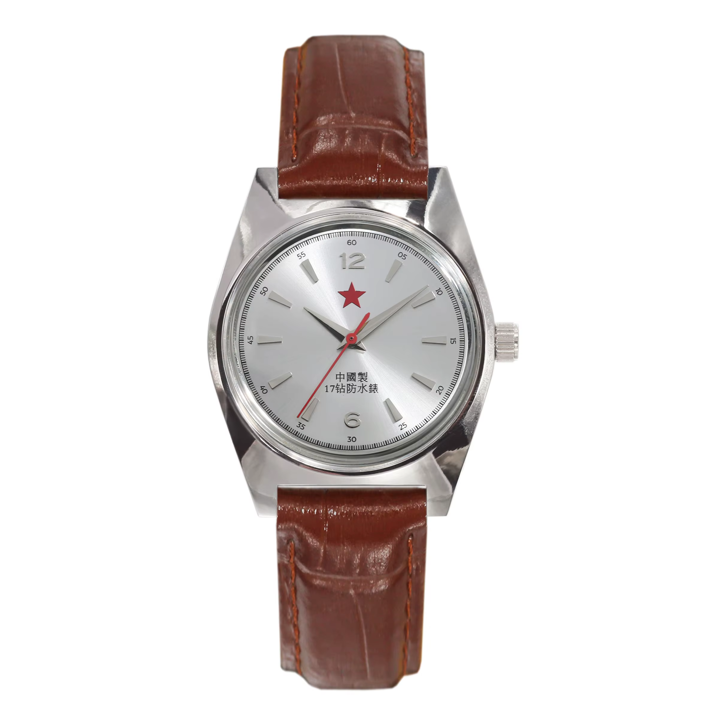 Montre mécanique pour homme 36 mm Montre mécanique rétro pour homme Mouvement manuel Shanghai 8120 C
