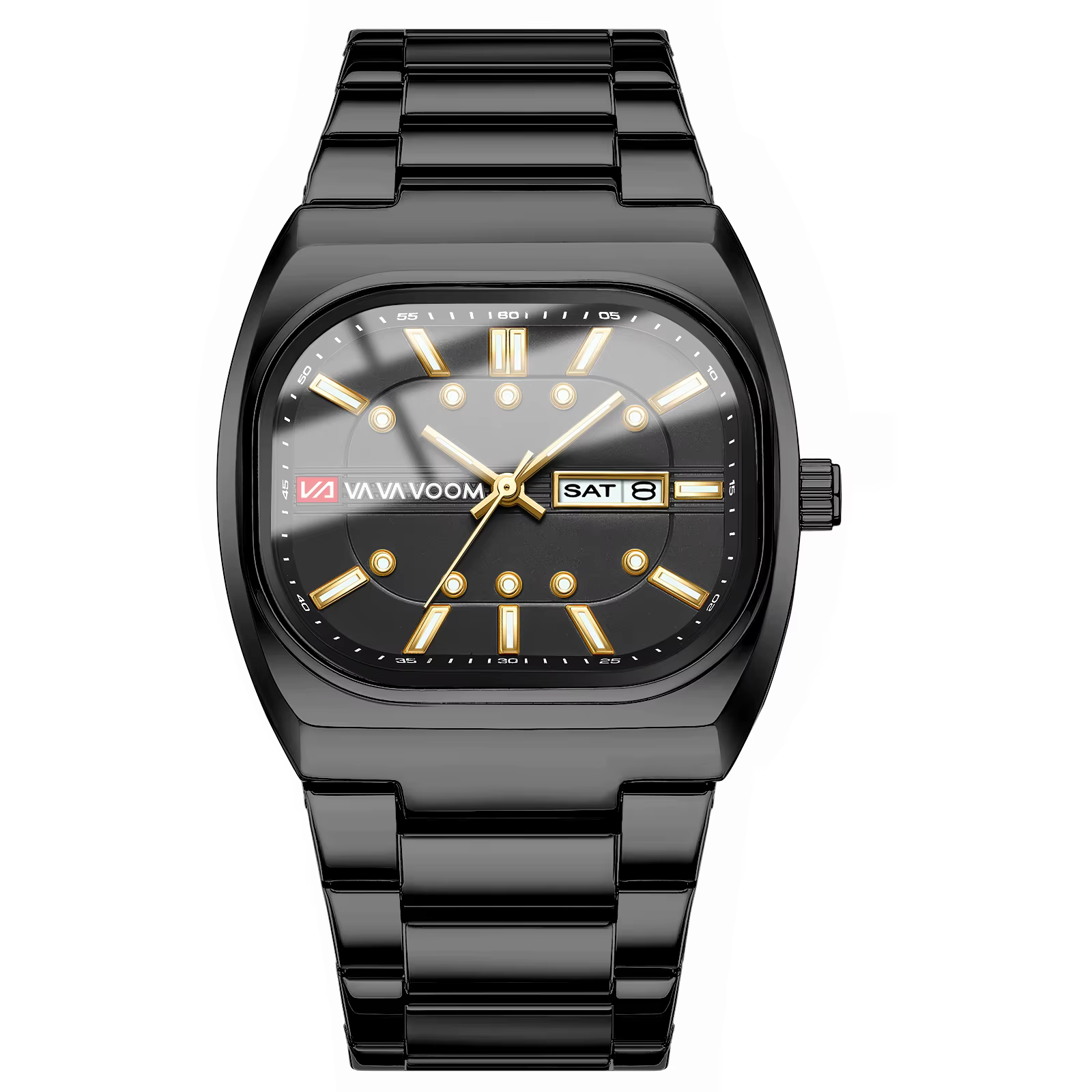 Montre Homme Série Plongée Analogique à Mouvement Carré 40mm en Acier Argenté, Montre à Quartz de Ma