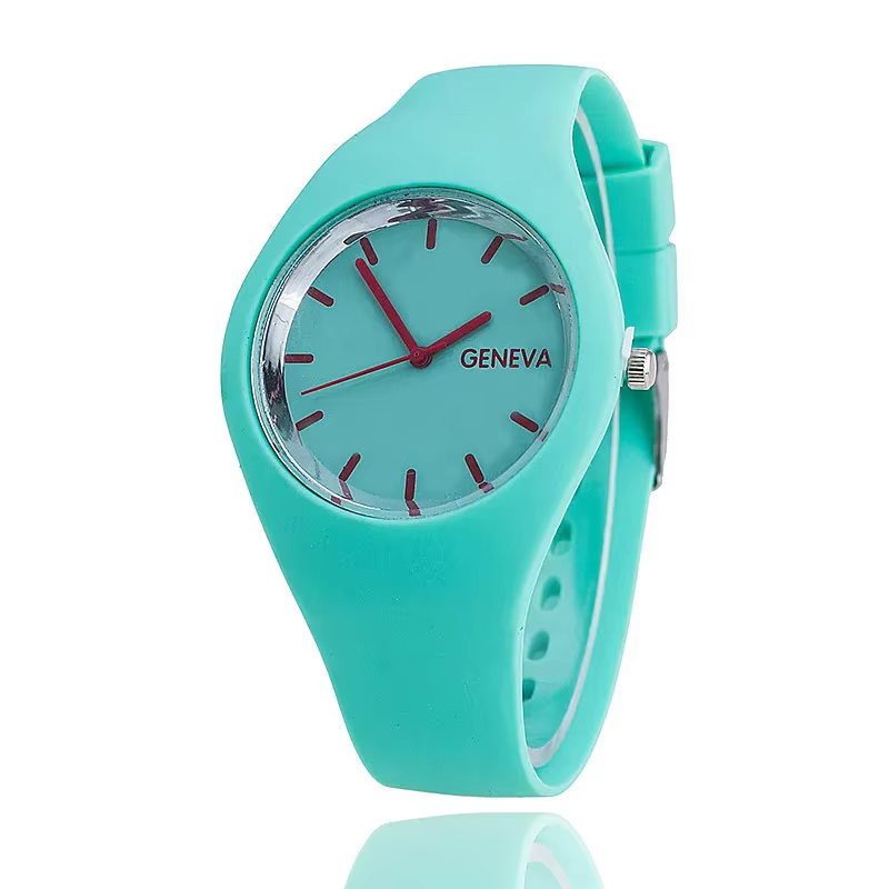 2020 genève femmes Sport montres couleur crème Ultra-mince mode cadeau bracelet en Silicone montre d