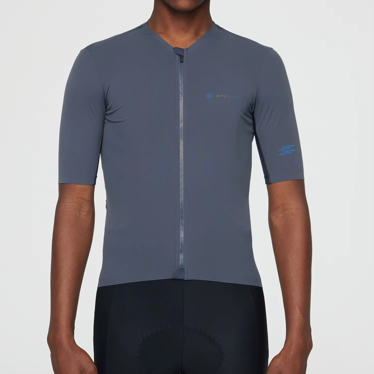 SPEXCEL – maillot de cyclisme à manches courtes, en tissu technique Coldback UPF 50 + Pro Aero Fit, 