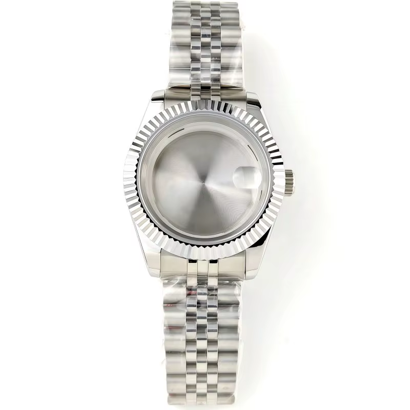 Boîtier de montre à lunette cannelée de 41mm, Bracelet jubilé pour Date-jour Datejust Seiko NH35/Miy