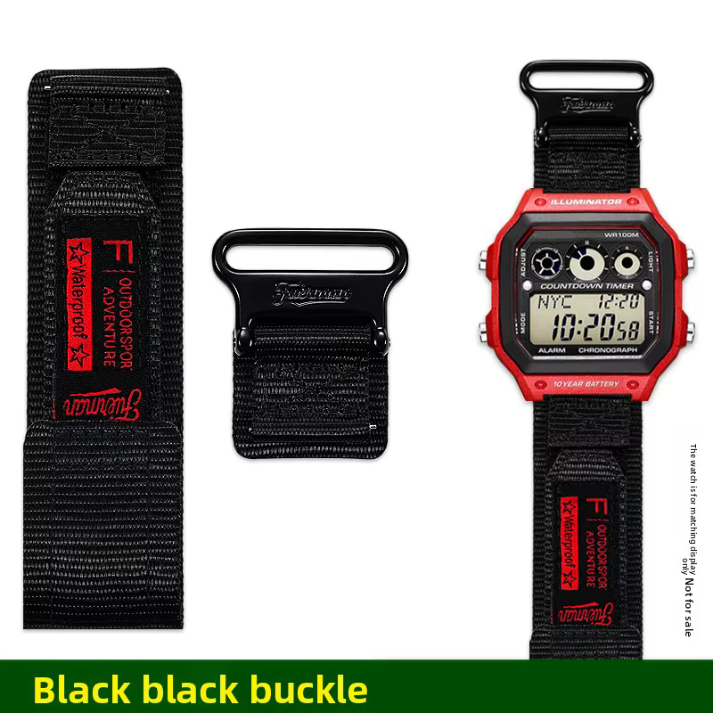 Bracelet en toile de Nylon de conception de boucle AE1200 pour montres Casio A158W/A168/W-216H/F-91/