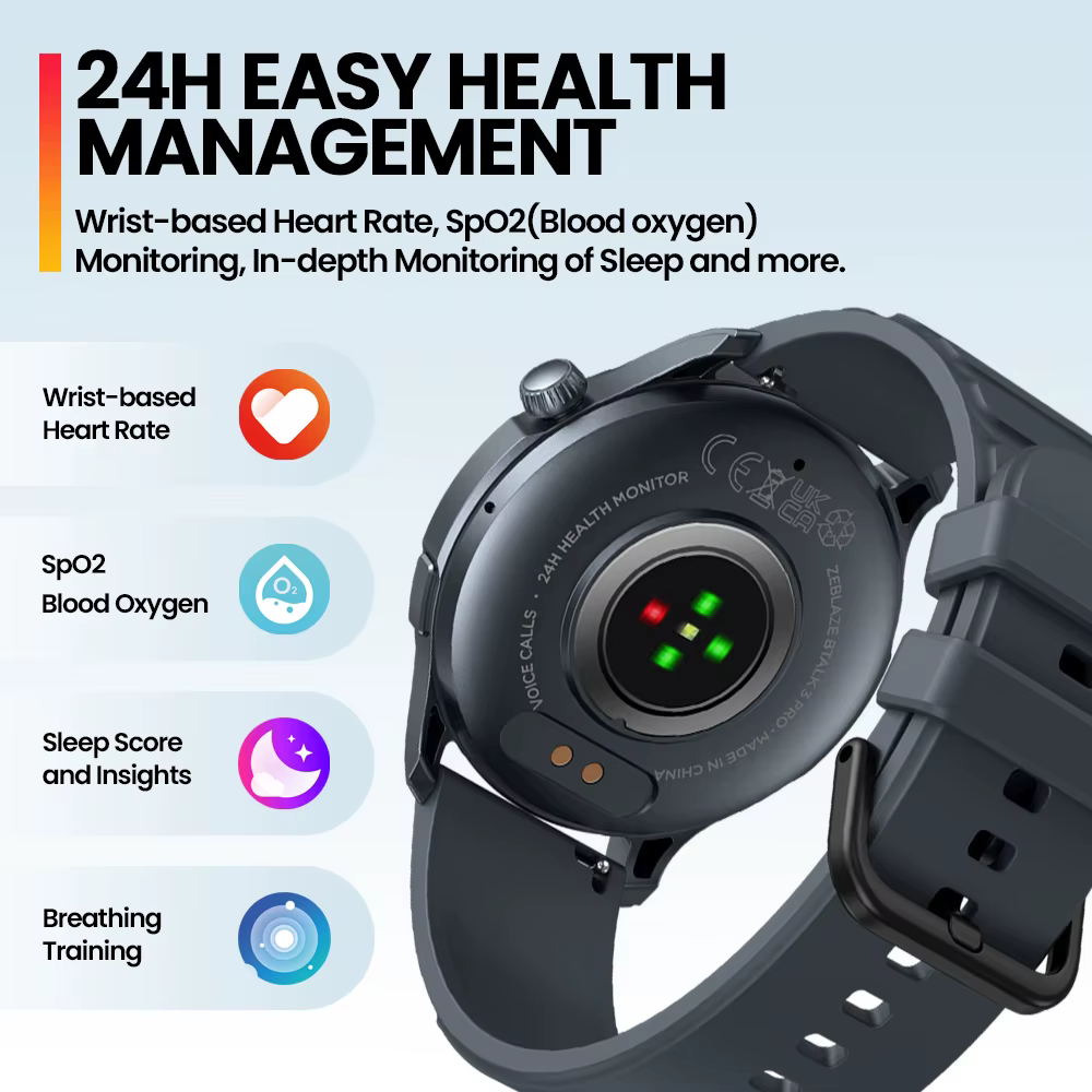 [Première mondiale 2024] Zeblaze Btalk 3 Pro montre intelligente AMOLED affichage Hi-Fi Bluetooth ap