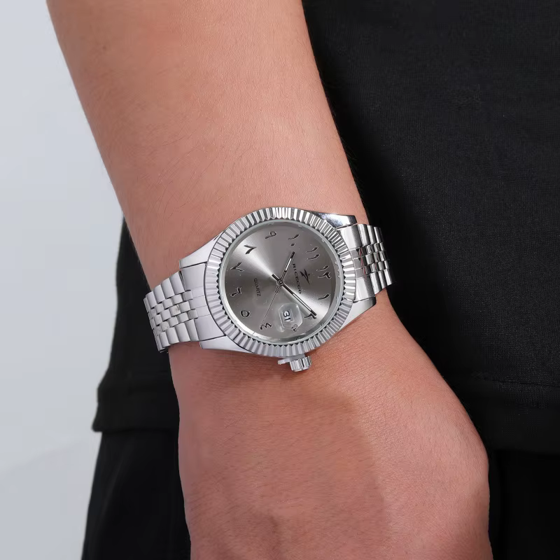 Nouveaux hommes Date montres haut de gamme de luxe calendrier décontracté en acier inoxydable affair