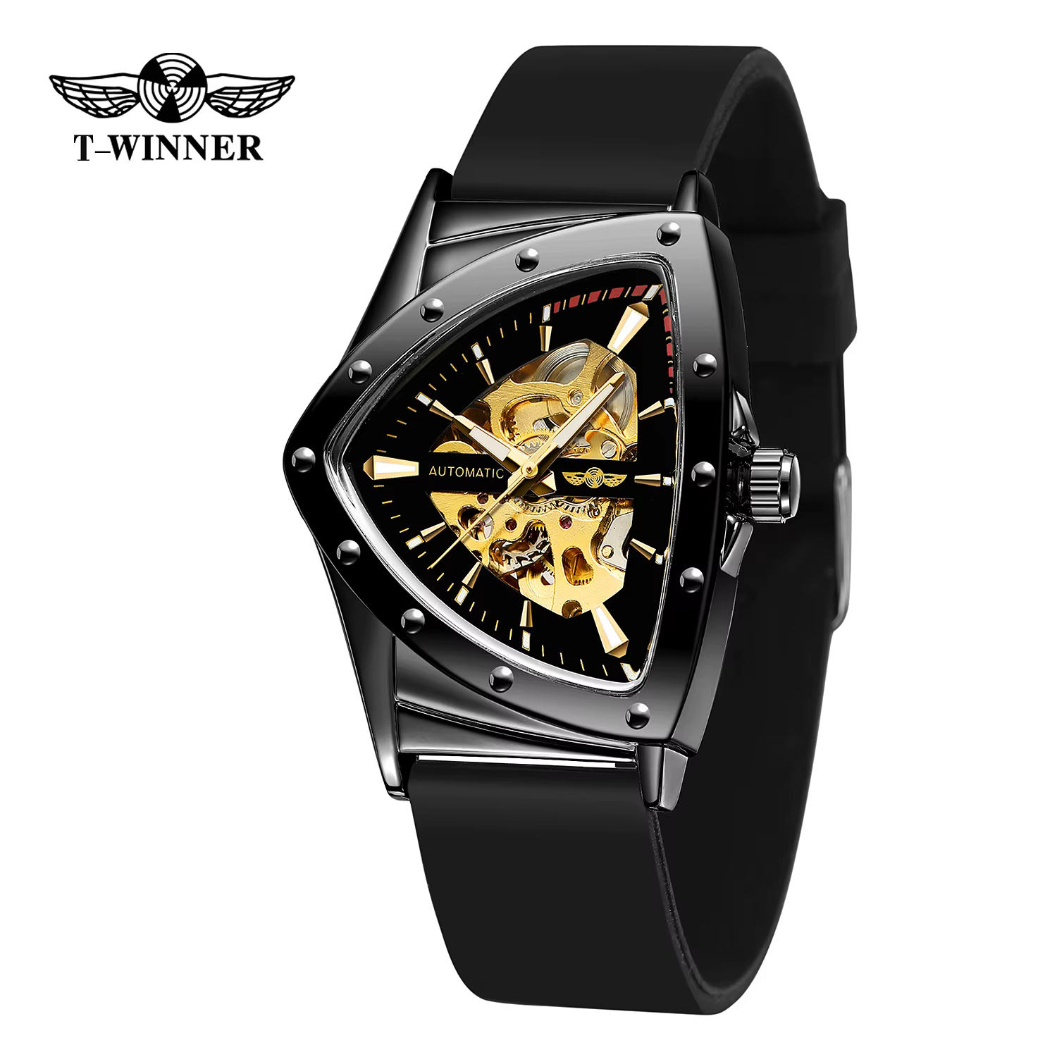 WINNER – montre de haute qualité pour hommes, Triangle, squelette en acier, mouvement mécanique auto