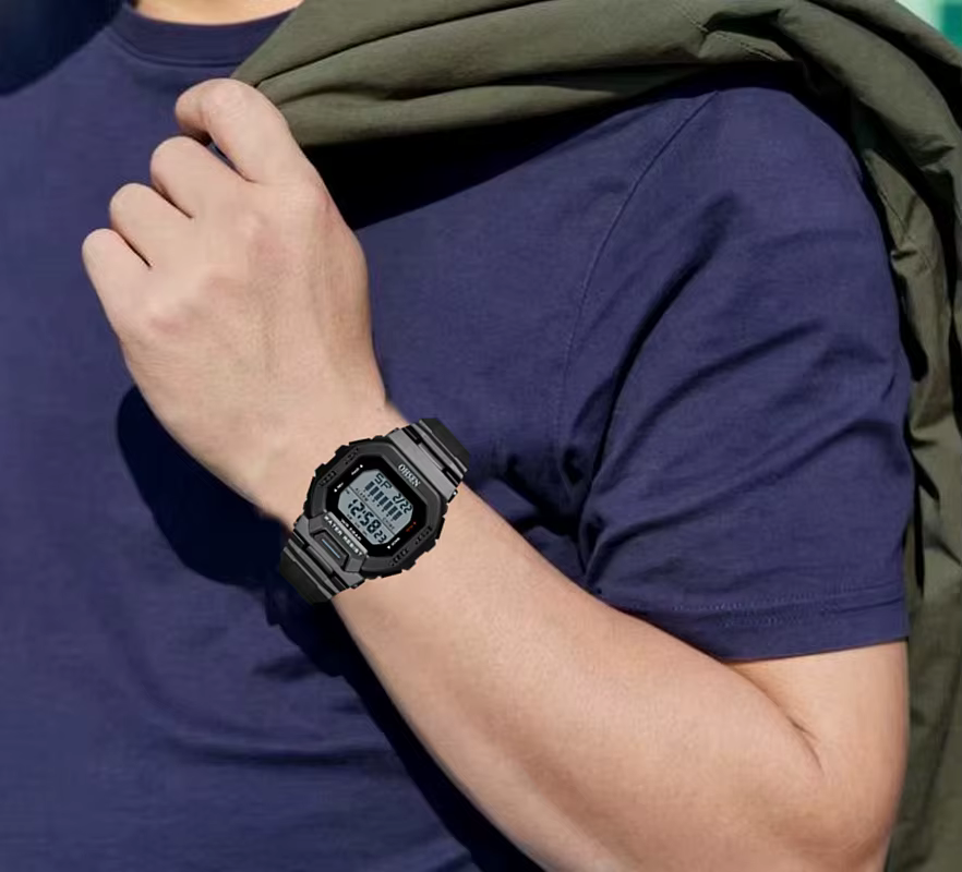 Mode OHSEN Hombre mâle montres numériques 5ATM plongée homme hommes sport vert montres horloges à ma