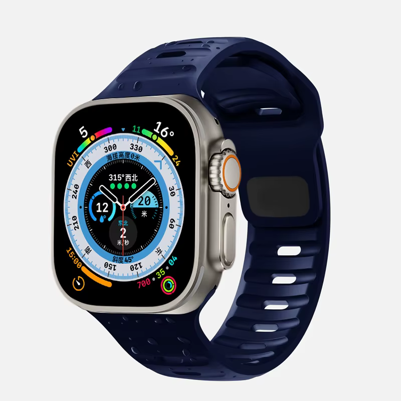 Bracelet pour Apple Watch, en Silicone souple, 49mm, 44mm, 45mm, 41mm, 40mm, 42mm, 38mm, iwatch séri