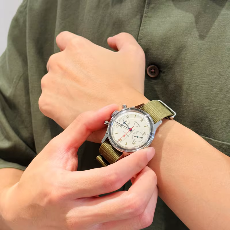 Seaghydr-Montre Pilote Mécanique ST1901 Édition Internationale pour Homme, Montre-Bracelet Chronogra