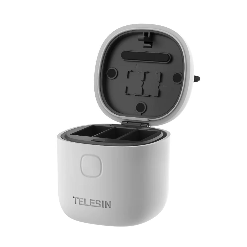 TELESIN chargeur Portable pour GoPro Hero 12 11 10 batterie 3 fente Silicone Anti-chute boîtier de c