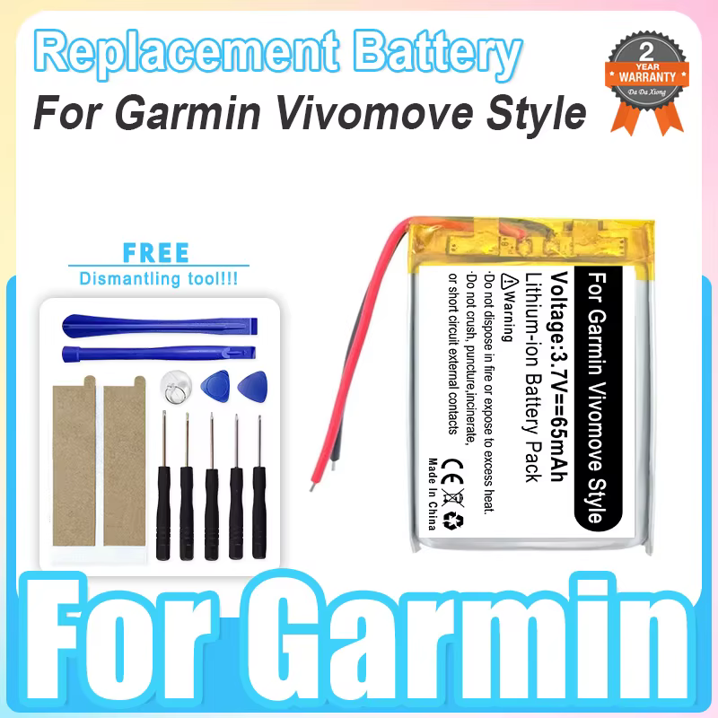 Batterie de remplacement pour montre intelligente de sport, pour Garmin Vivomove Style