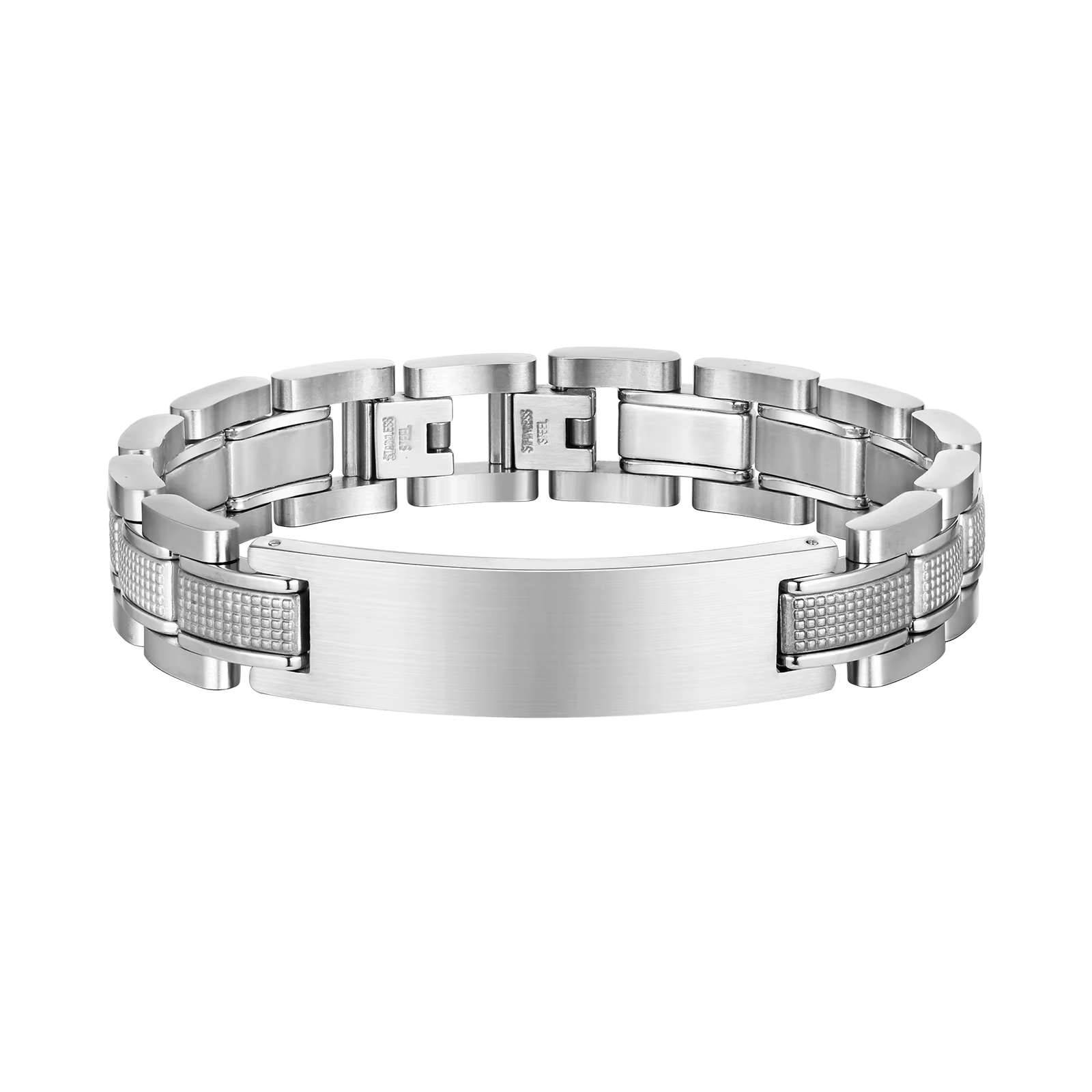 Bracelet de luxe personnalisé pour papa mari, Bracelet de montre épais en acier inoxydable personnal