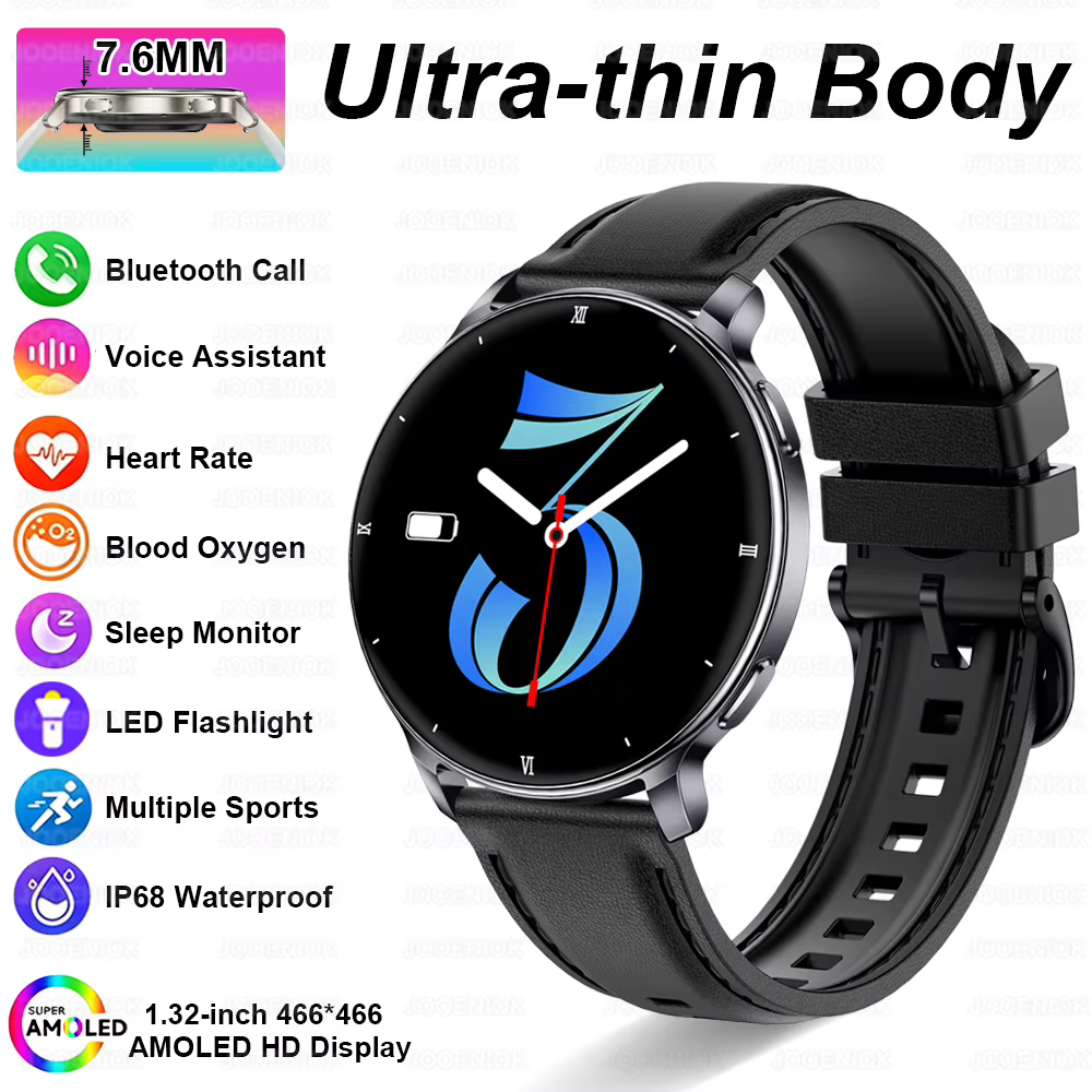 Nouvelle Montre Connectée de Suivi de Santé 2026 pour Femmes, Grand Écran HD 1,32 Pouces, Modes Spor