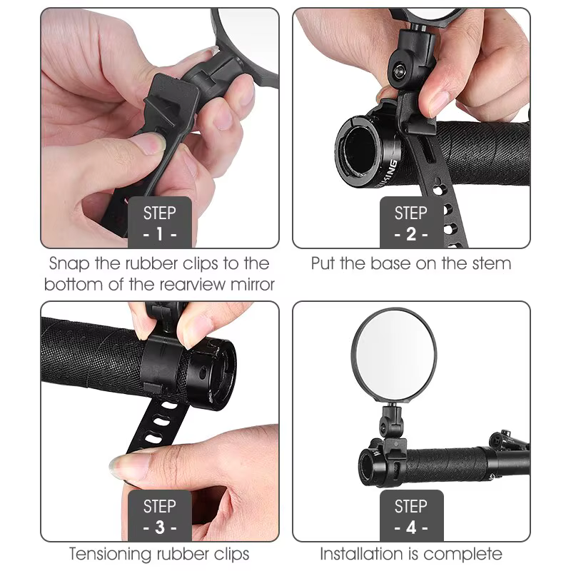 WEST VÉLO Universel Vélo Rétroviseur 360 Degrés Réglable Rétroviseur Vélo Accessoires Vélo Guidon Mi
