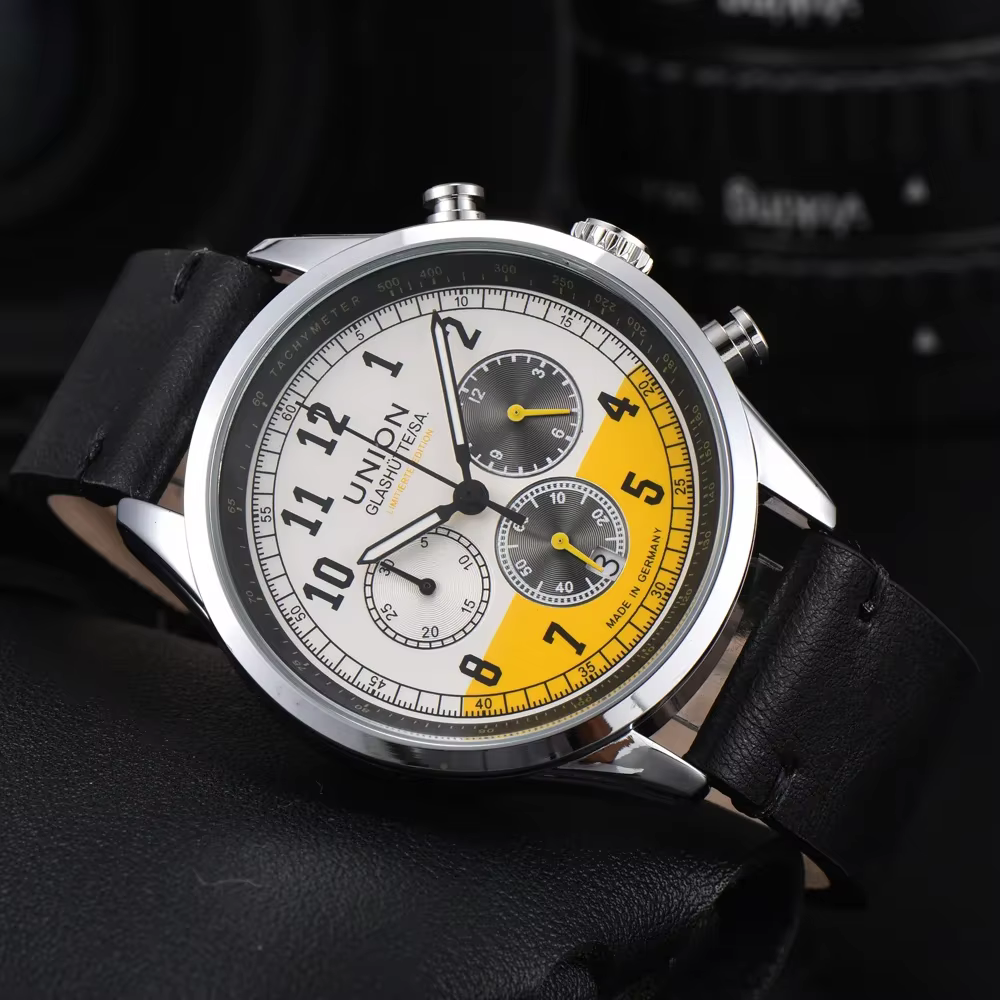 Montres de luxe tendance en promotion pour hommes – Montre-bracelet multifonction chronographe de ma