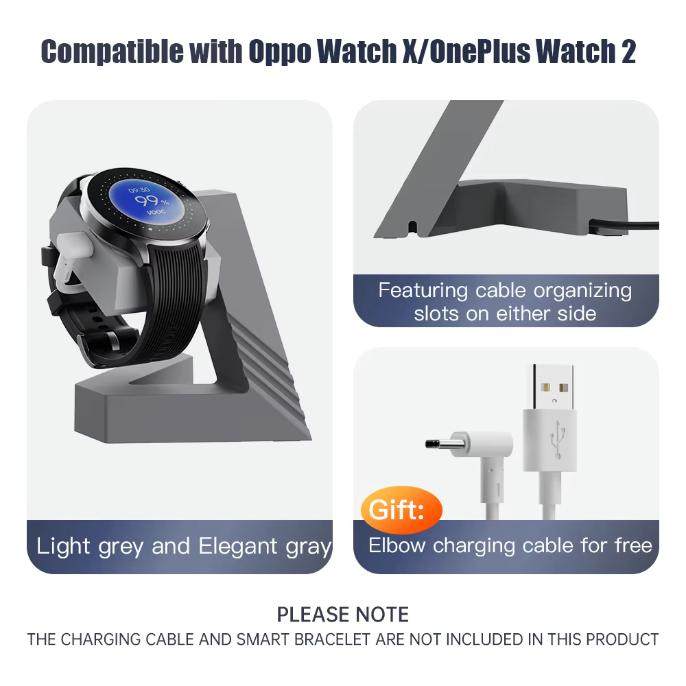 Support de chargement de montre pour OPPO WatchX/Oneplus Watch2, support de station d'accueil pour m