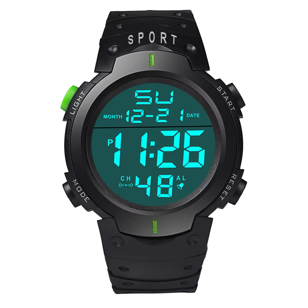 Montre électronique de sport pour hommes, étanche, lumineuse, multifonction, Fitness en plein air, g