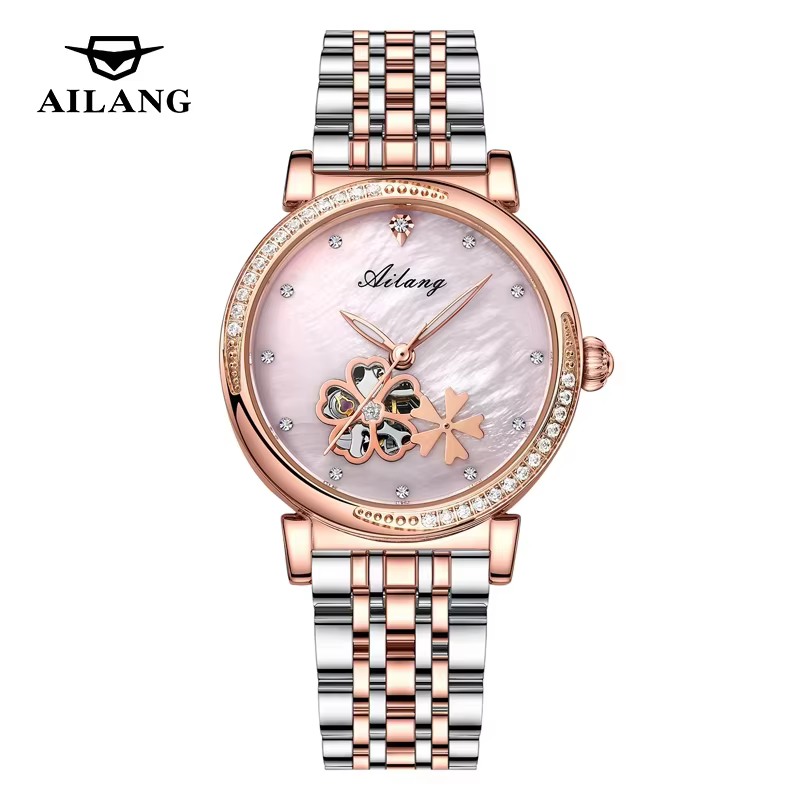 Nouvelle Montre Femme Rotative à Fleurs, Montre Automatique Mécanique de Luxe pour Femme, Étanche, P