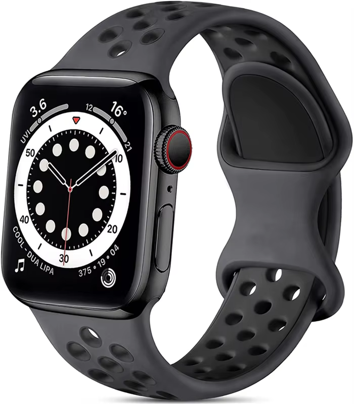 Bracelet de montre en Silicone pour Apple watch, 44MM/45MM/46MM 49MM/38MM/40/41MM, bracelet de sport