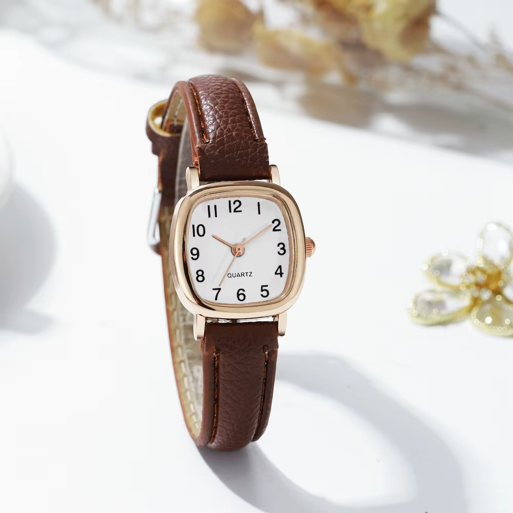 Montre pour femme mode petites montres à Quartz arabe montres-bracelets en cuir