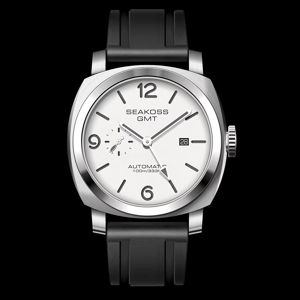 SEAKOSS – montre de plongée GMT pour hommes, 45mm, automatique, mécanique, mouvement Seagull ST2557,