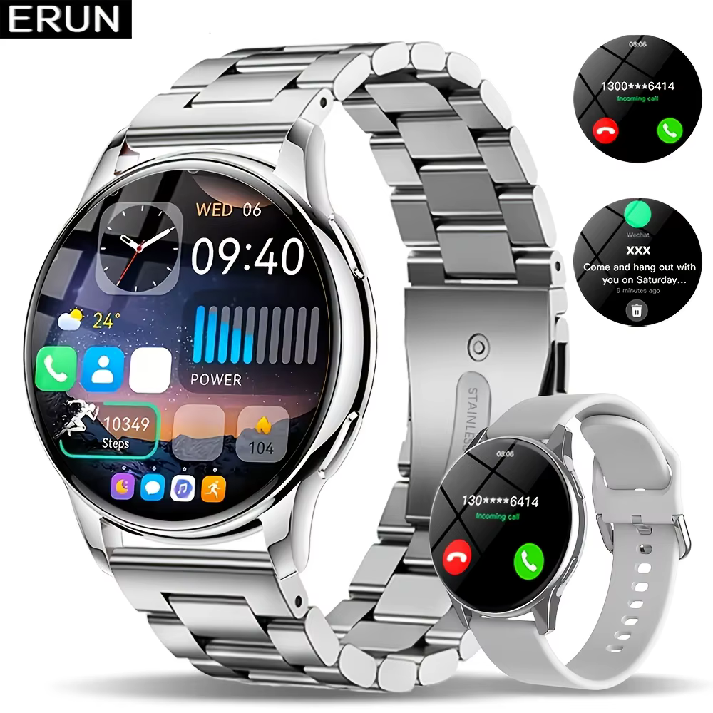 Montre connectée, Premium, écran tactile de 1,5 pouce, avec rappel d'appels, contrôle de la musique,