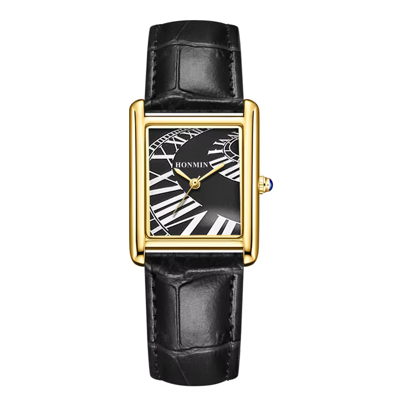 Nouvelle montre inhabituelle pour hommes Reloj noir blanc argent or Quartz montre-bracelet homme d'a