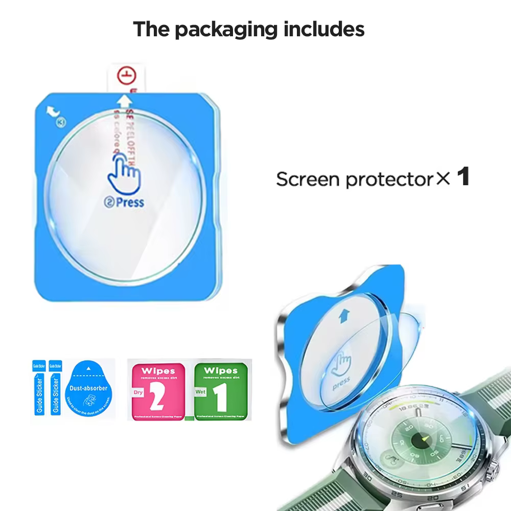 Protecteur d'écran en verre trempé pour Huawei Watch GT 6 Pro 46mm avec outil d'alignement pour Huaw