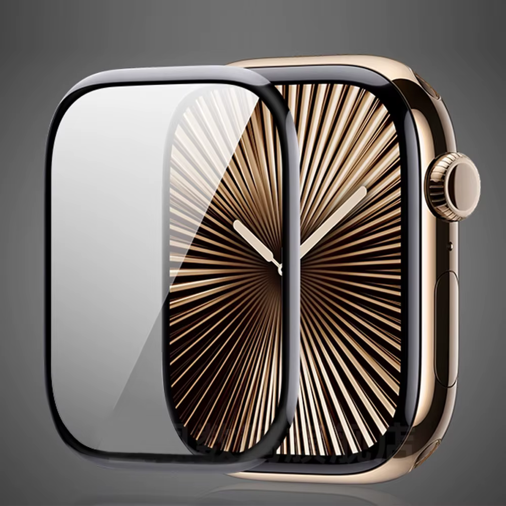 Protecteur d'écran pour Apple Watch série 10 11 9 8 7 6 SE 5 4 3, accessoires, Film complet 9D HD po