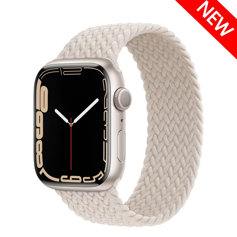 Bracelet tressé Black Unity pour Apple Watch 44mm 45mm 40mm 41mm 46mm, compatible avec les séries 11