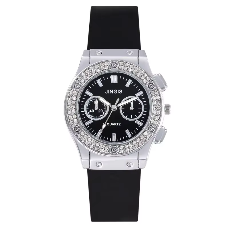 Mode femmes montres de luxe marque décontracté femme en caoutchouc Quartz montres Simple Sport horlo