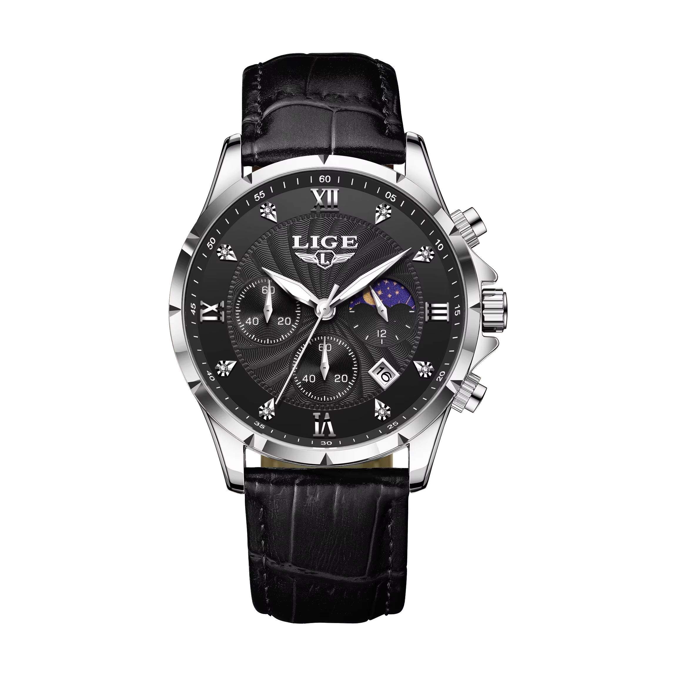 Montres pour hommes LIGE, marque haut de gamme, montre-bracelet à quartz pour homme, chronographe lu