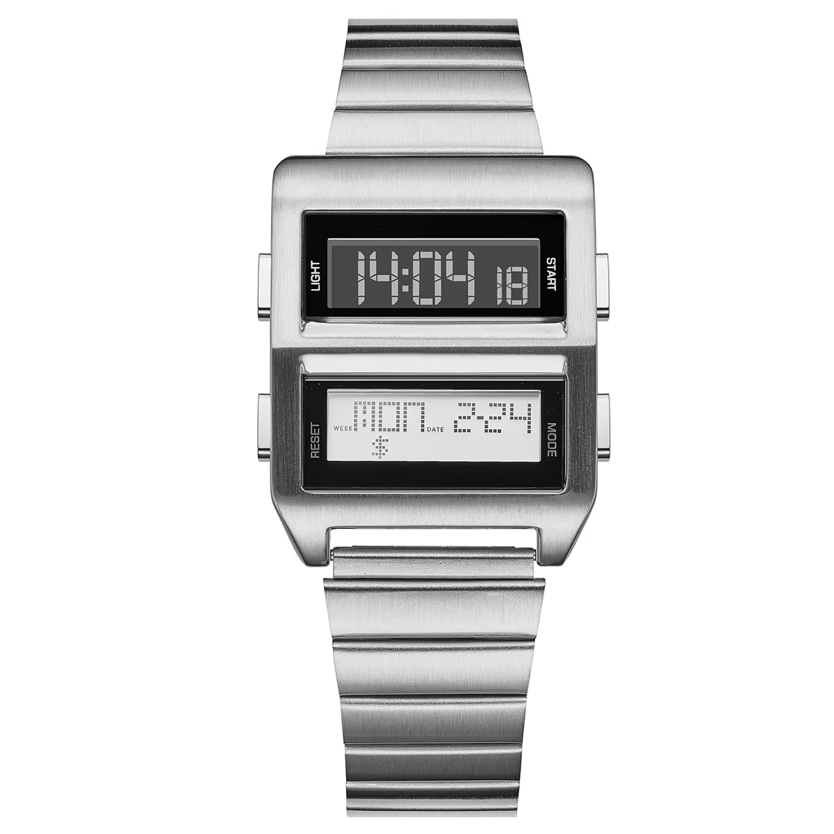 Montre électronique rétro cyberpunk MEGIR pour homme, montre de sport avec mouvement électronique, b
