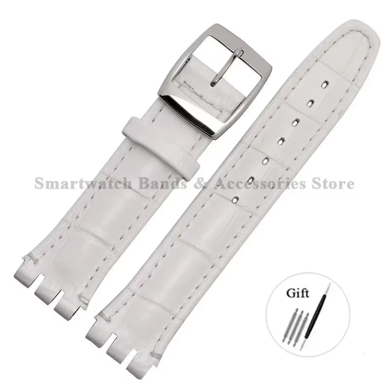 Bracelet en cuir véritable 17mm 19mm pour Swatch série étanche Sport bracelet en peau de vache brace