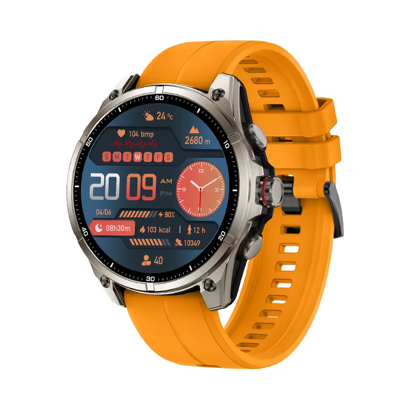 Montre connectée étanche 5ATM FT66 avec GPS, boîtier en alliage, batterie 670mAh, boussole d'altitud