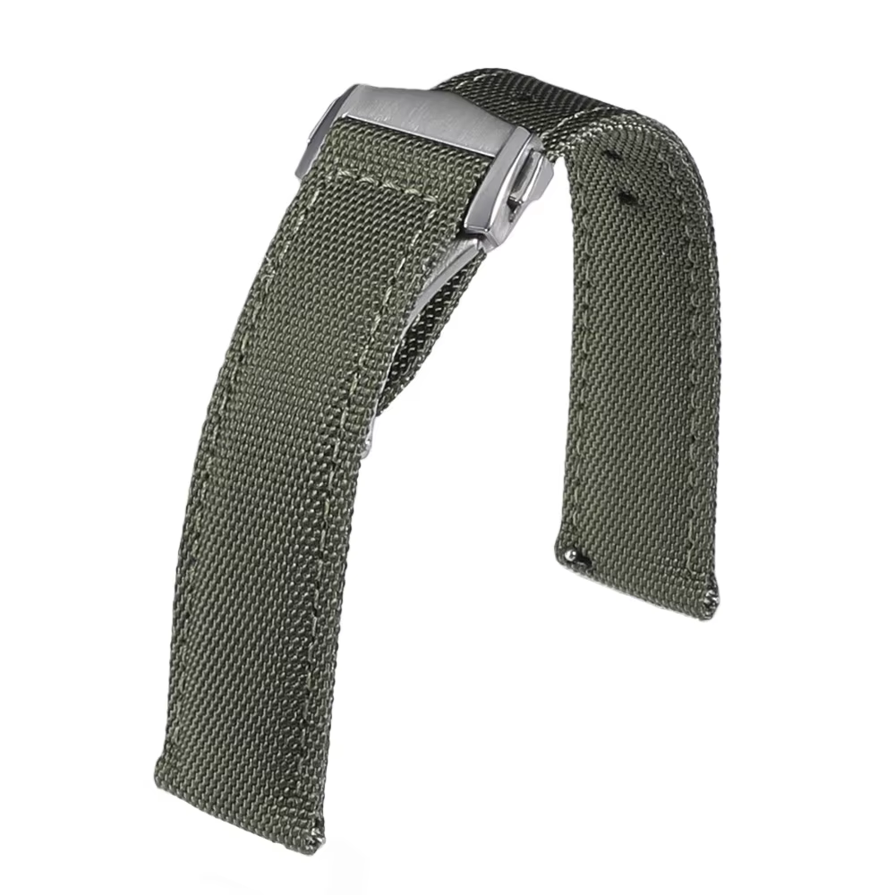 Bracelet de montre en tissu voile déployant 20mm 22mm bracelet de montre en Nylon imperméable double