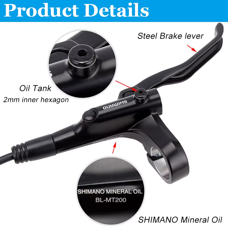 Original Shimano MT200 vtt VTT frein à disque hydraulique gauche avant droite arrière 145CM Rotor RT