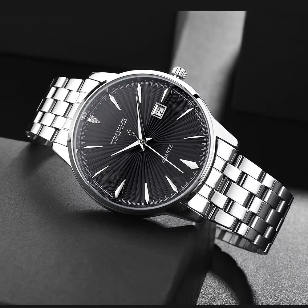 Cocktail hommes montres marque de luxe mode affaires montre à Quartz hommes sport entièrement en aci