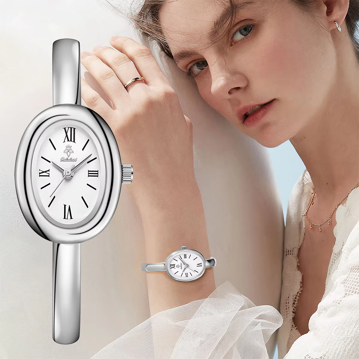 Montre-bracelet de luxe à quartz YaLaLuSi, résistante à l'eau, au design minimaliste, livrée avec un