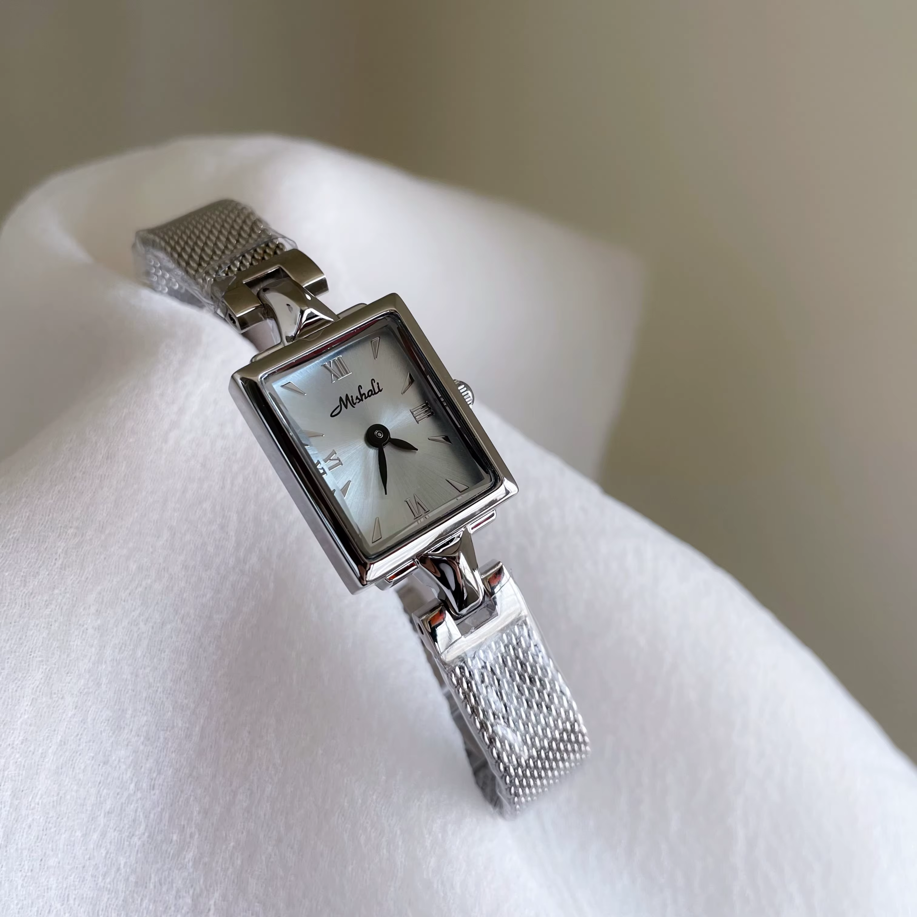 Ice Blue Premium Sense carré bracelet en acier montre femmes lieu de travail filles dames montres po