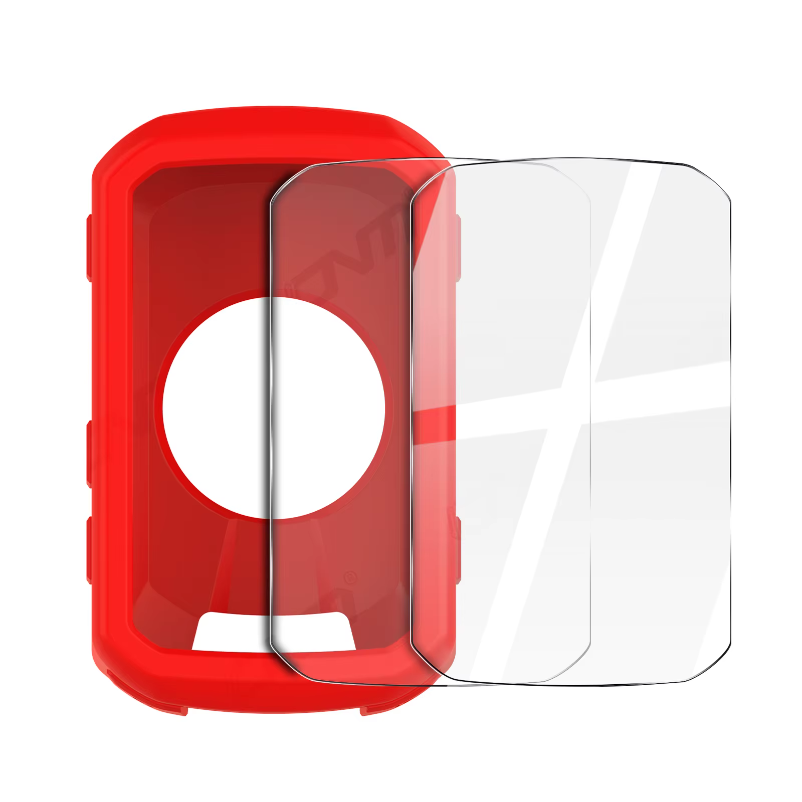 Kit 2 en 1 : coque en silicone et 2 verres trempés pour ordinateur de vélo GPS Garmin Edge 550/850, 
