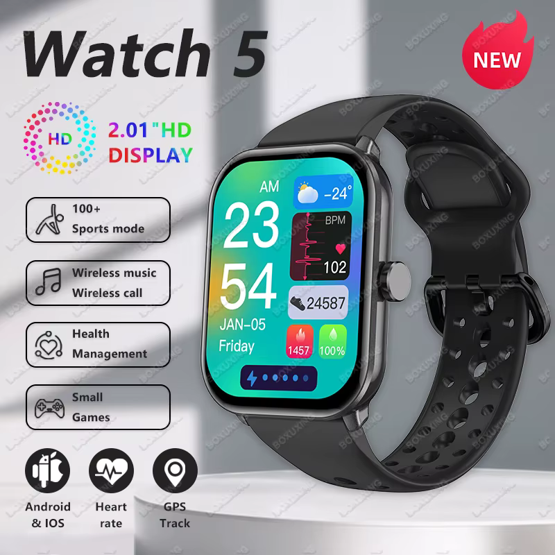 Nouvelle montre connectée GPS 2026 avec écran AMOLED Ultra HD de 2,01 pouces, suivi de mouvement, mo