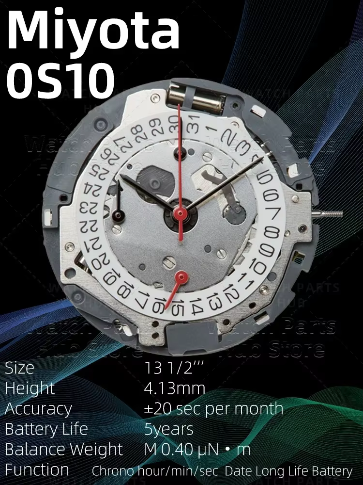 Nouveau véritable mouvement de montre Miyota 0S10 OS10 mouvement à Quartz d'origine mouvement automa