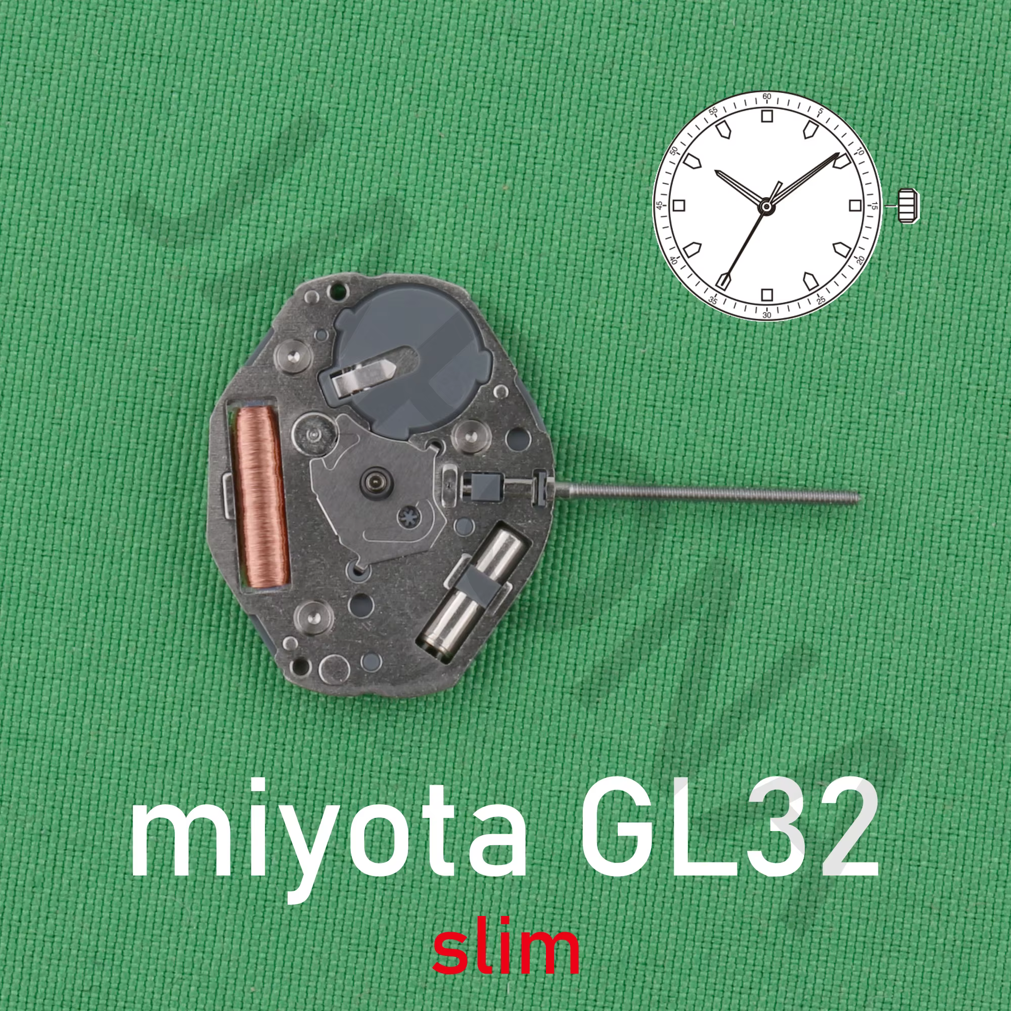 Mouvement GL32 mouvement japonais MIYOTA GL32 mouvement mince